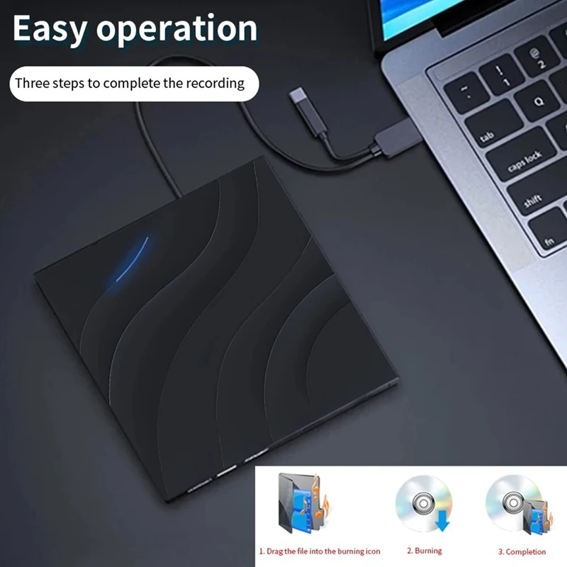 دي في دي خارجي متعدد الوظائف Type-C Blu-Ray CD Writer ، محرك الموقد ، قارئ مناسب لأجهزة الكمبيوتر المحمول ، الكمبيوتر الشخصي ، في أي مناسبة ، جديد ، USB