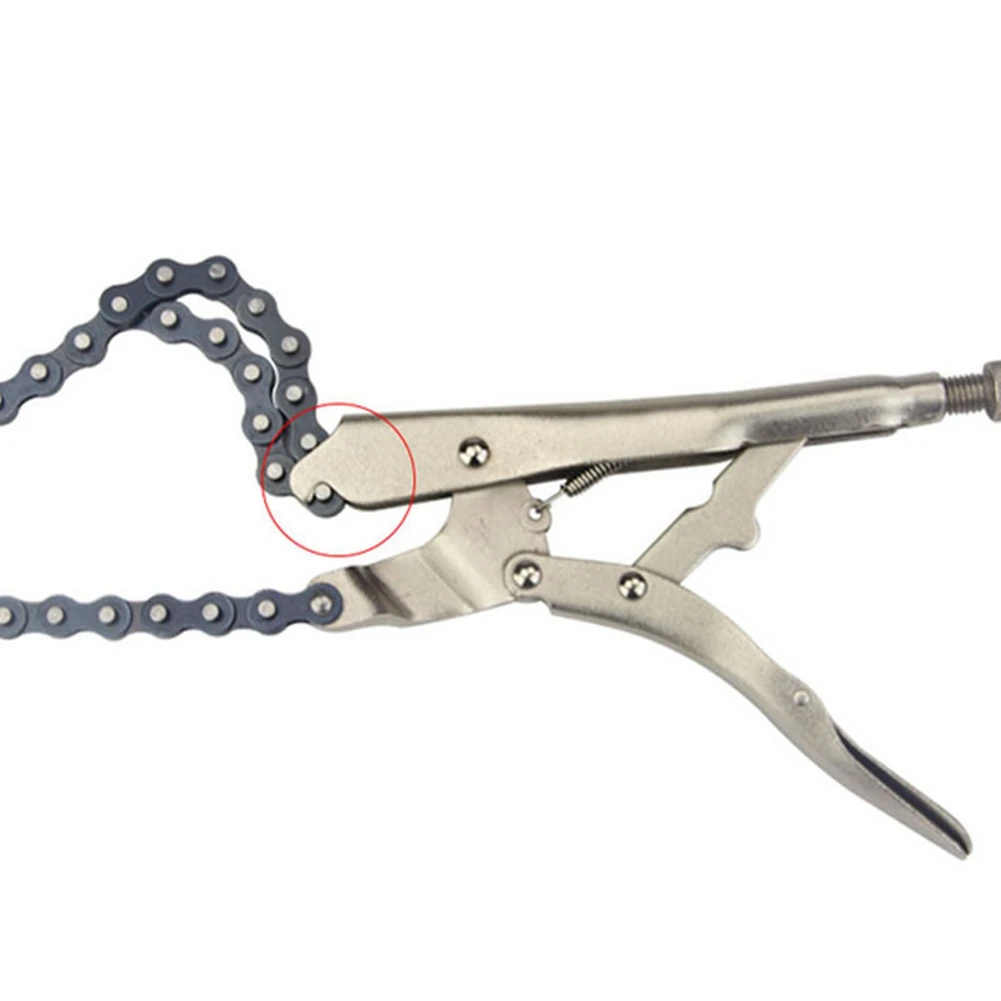 M12K-2Pcs 10 Inch Chain Vise Clamp Plier Locking Grip Wrench Oil Filter Pipe 16.5 Inch Chain Length