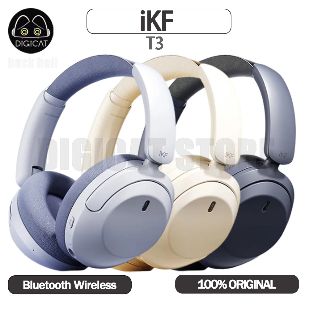 iKF T3 Headset Bluetooth Wireless Earphones Lightweight Earphone Portable Esports Gaming Headphones Customized Headphones Gift