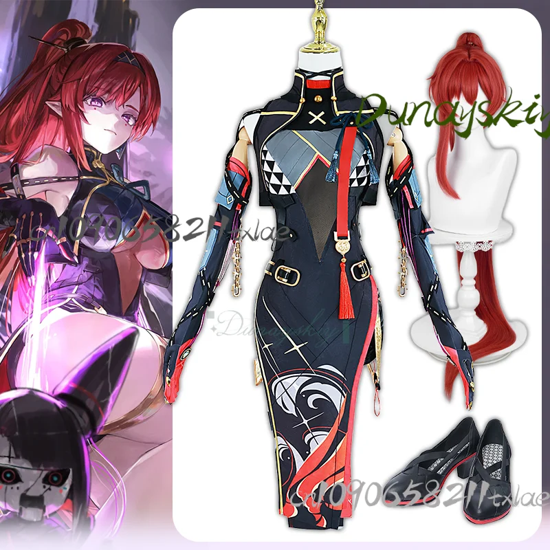 

Игра Wuthering Waves Иньлин Cheongsam Косплей Костюм Униформа Парик Аниме Игровые Наряды Хэллоуин Карнавальные Костюмы Женщины Девушки