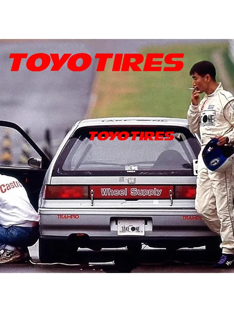 Autocollant de voiture Toyo pneus Logo pare-brise pare-brise arrière lettres creuses autocollants réfléchissants pare-chocs porte casque accessoires modifiés