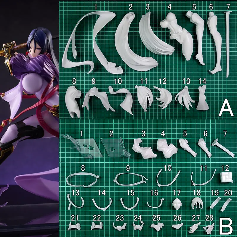 1/6 Fate/Grand Order Minamoto Yorimitsu Unpainted Unassambled Resin White Model Kit Diy GK Figure W_4795