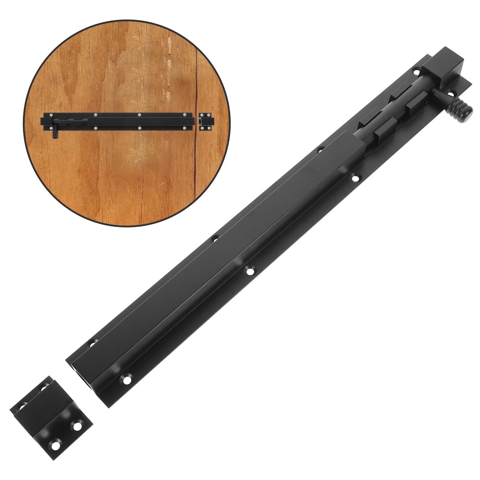 

Aluminum Alloy Sliding Latch Anti-Theft Door Latch Bolt Heavy Duty Rustproof Sliding Barrel Lock Bolt Safe Durable for Gate