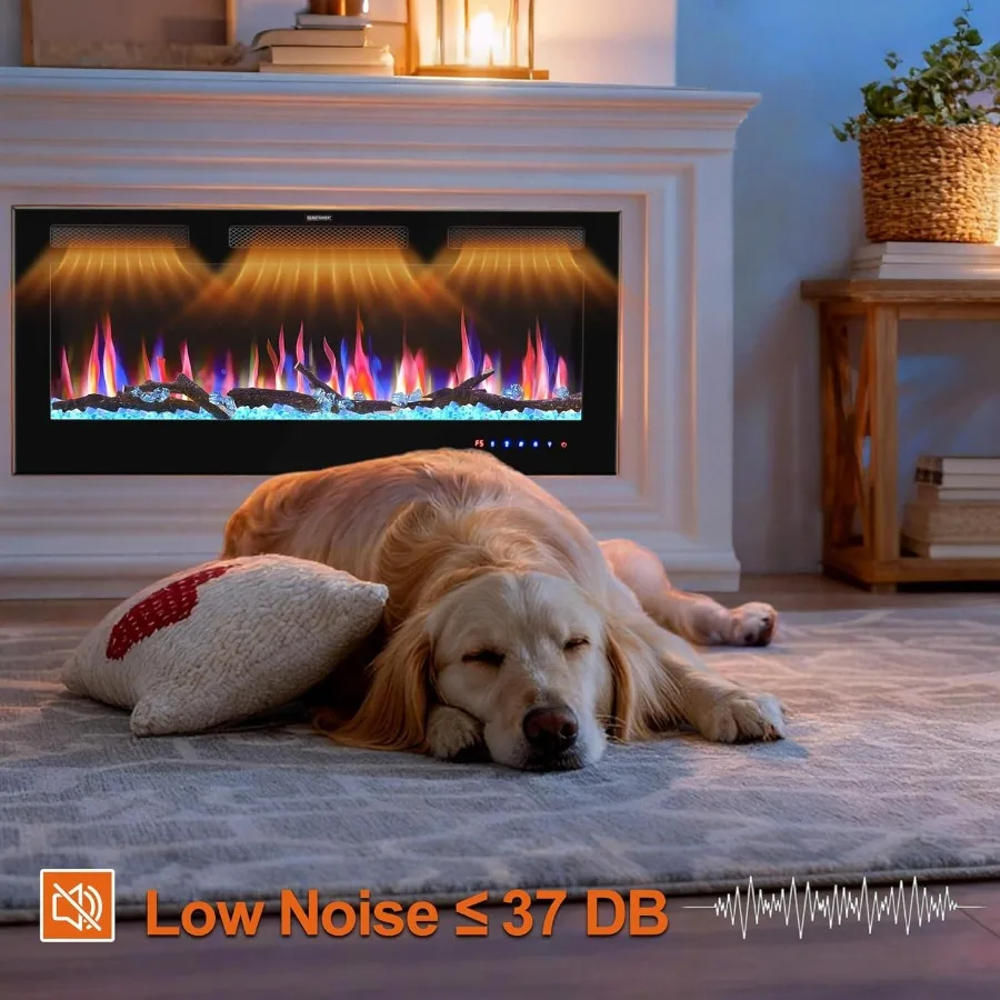 42 مدفأة كهربائية مثبتة على الحائط ومدفأة كهربائية مع جهاز تحكم عن بعد مدفأة حديثة مع مؤقت منخفض N #2