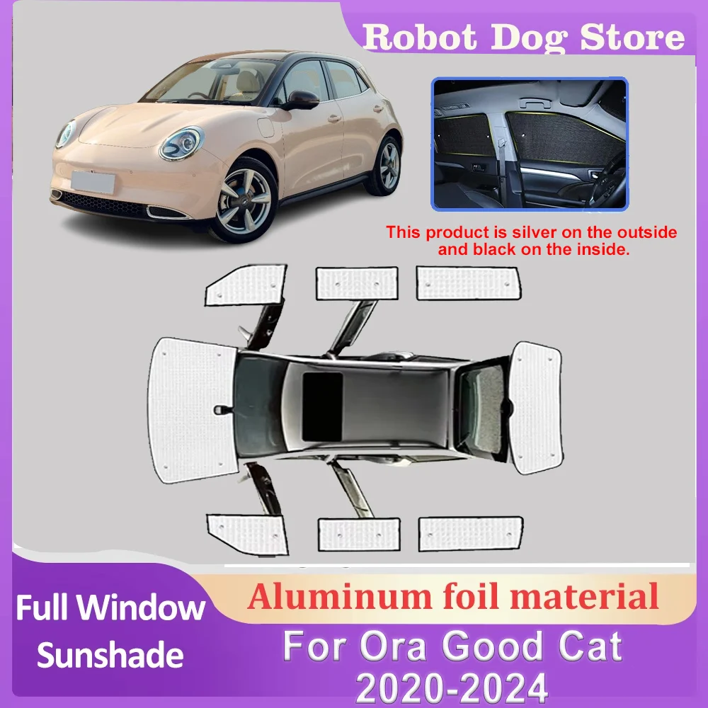 

Car Window Shading Cover For Ora Good Cat Accessories Haomao Funky GWM 03 ES11 2020-2024 Full Sunscreen Window Anti-UV Sunshades