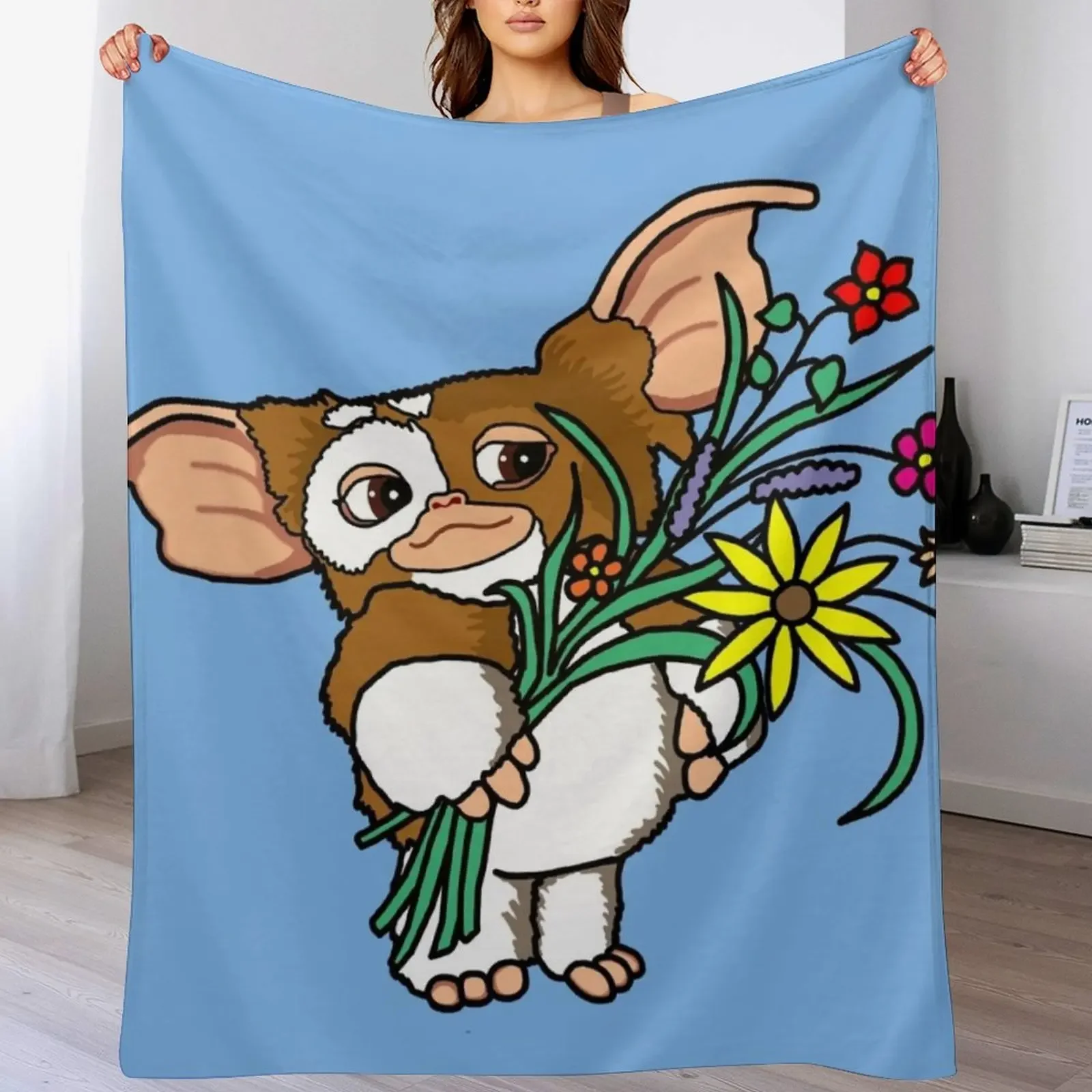 

Gizmo Flowers Throw Blanket anime Comforter Large Blankets