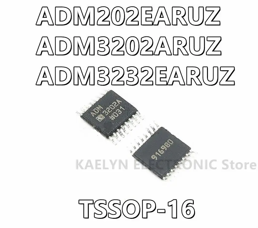 10Pcs/lot ADM202EARUZ ADM202 ADM3202ARUZ ADM3202 ADM3232EARUZ ADM3232 2/2 Transceiver Full RS232 16-TSSOP