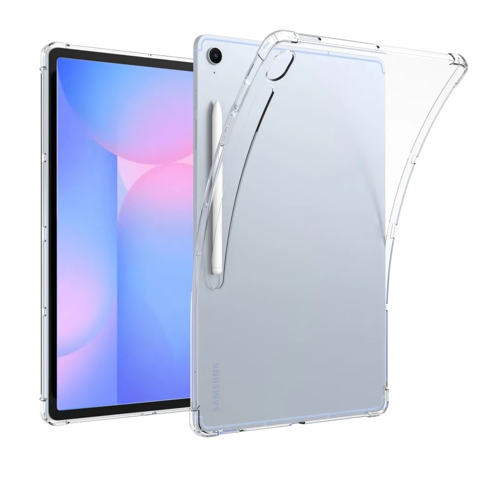 Slim Funda Case For Samsung Galaxy Tab S10 FE Plus 13.1 Case Clear TPU Back Cover Airbags Shockproof Protector Shell