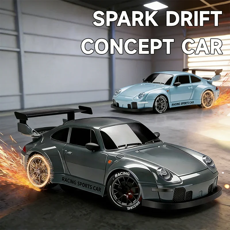 1: 24 RC Remote Control Car 4WD High-speed Drift Racing Car 2.4G Firelight Remote Control Car Children Model Toy Gift