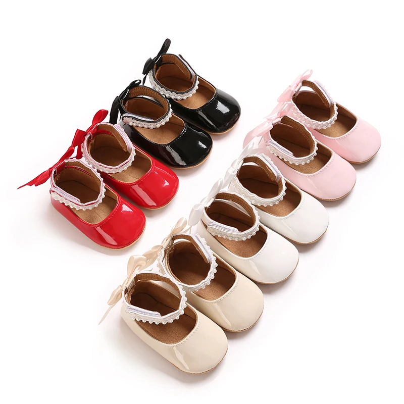 

Baby Girl Cute Pearl Bow Princess Shoes 2025 Spring and Autumn Baby Comfortable Soft Bottom Sneakers