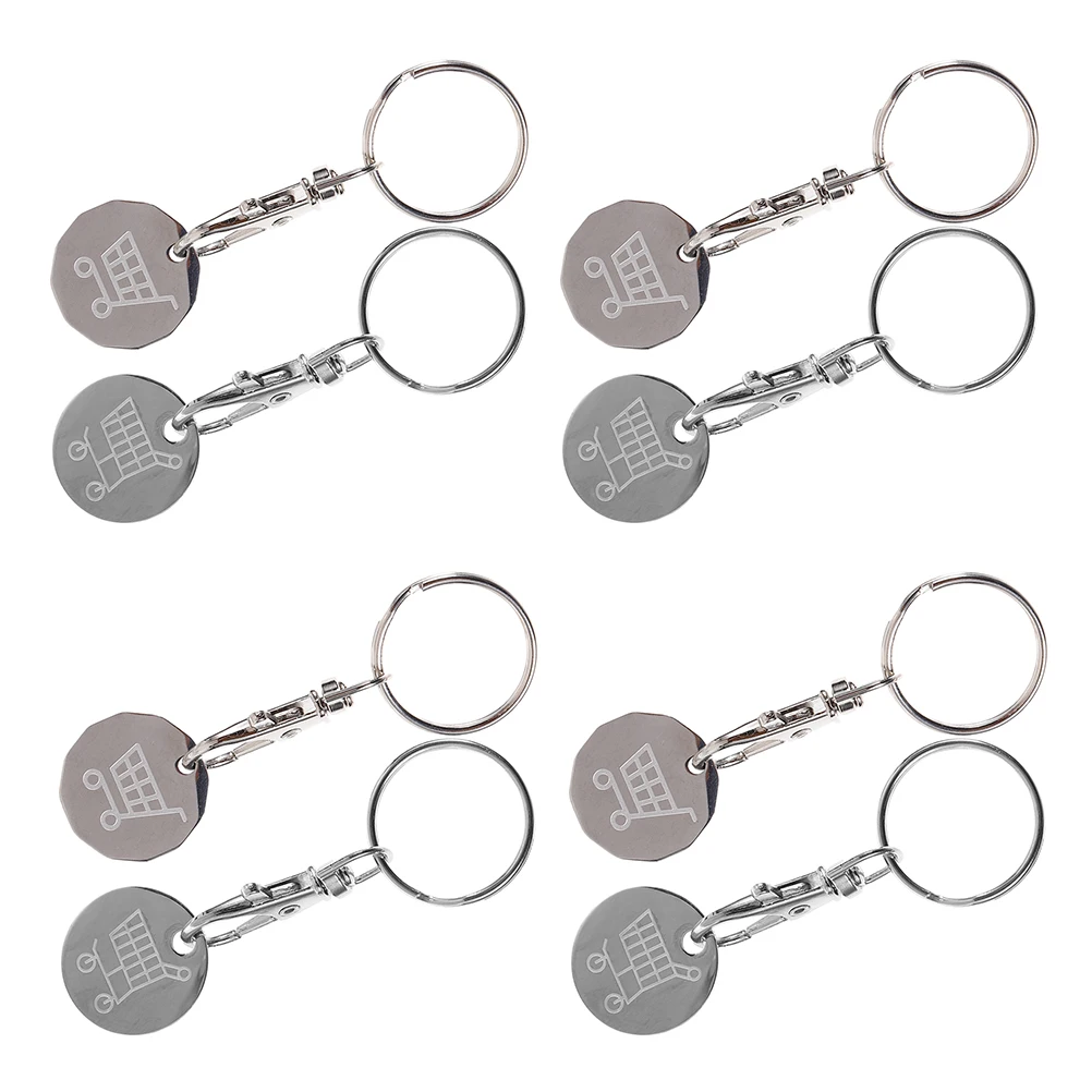 

8 Pcs Stainless Steel Keychain Cart Ring Multifunction Pretty Keychains for Women