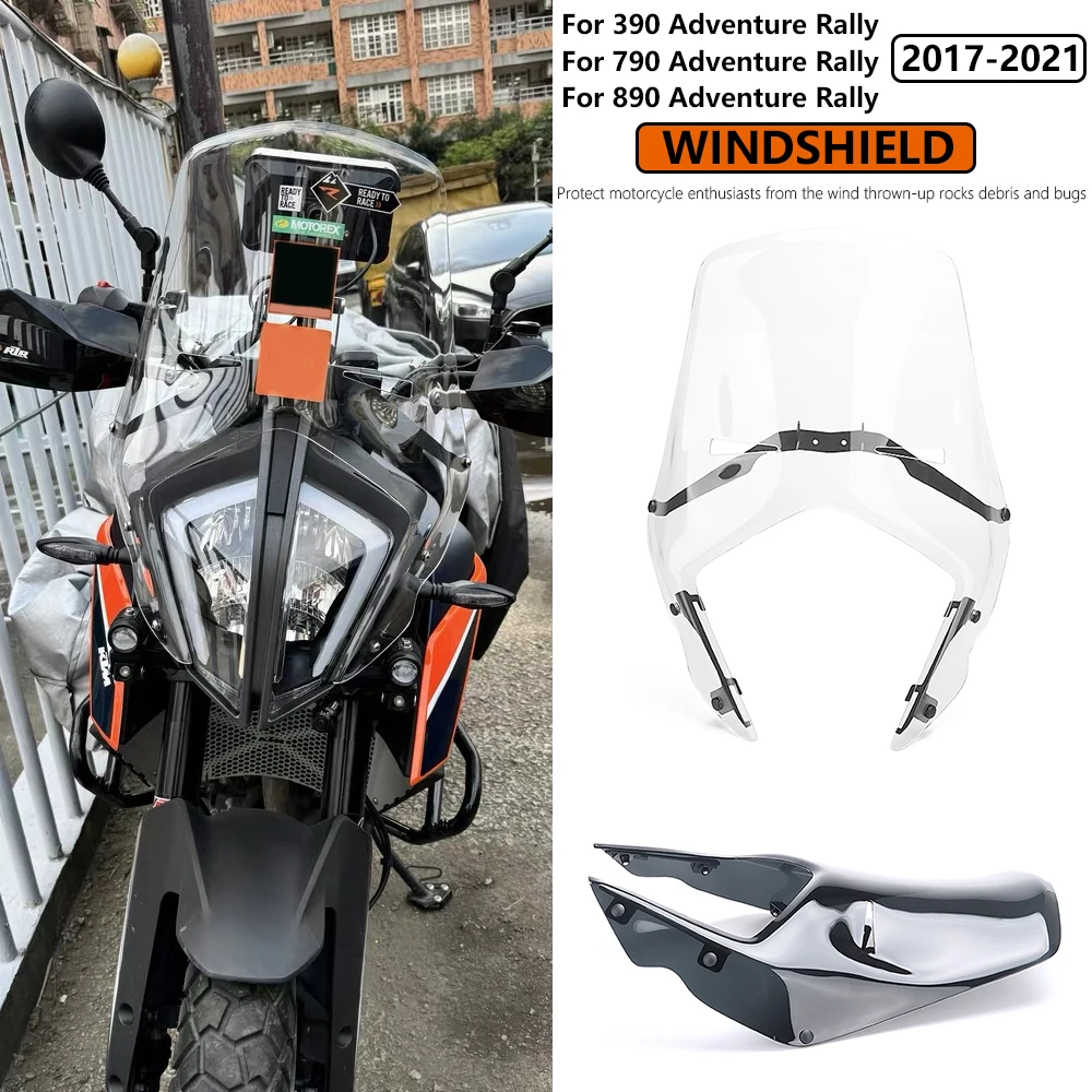 FÜR 390 790 890 ADV Adventure Rally 2017-2021 2020 Motorrad Rally Windschutzscheibe Windabweiser Windschutzscheibe Visier Viser kompatibel