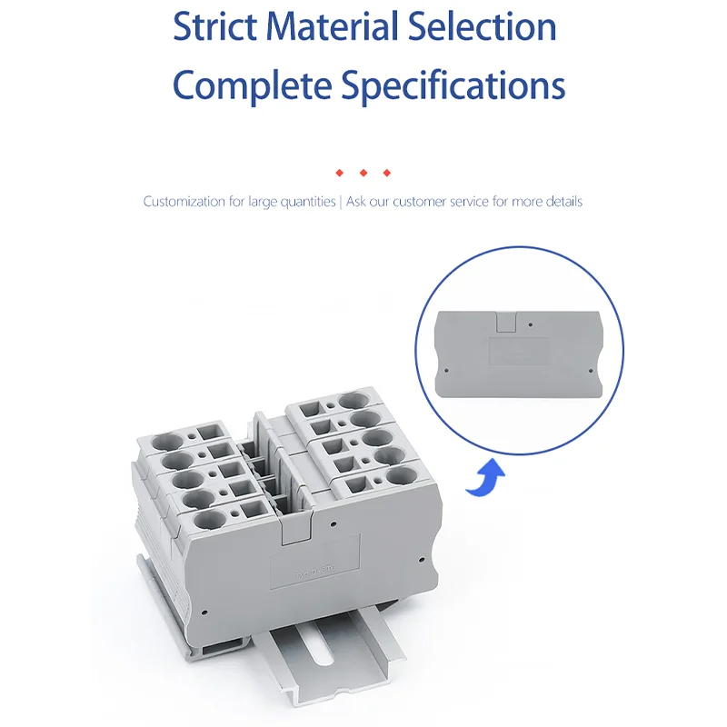 ManHua 10Pcs D-ST6 End Cover For ST6 Din Rail Terminal Blocks End Cover Plate