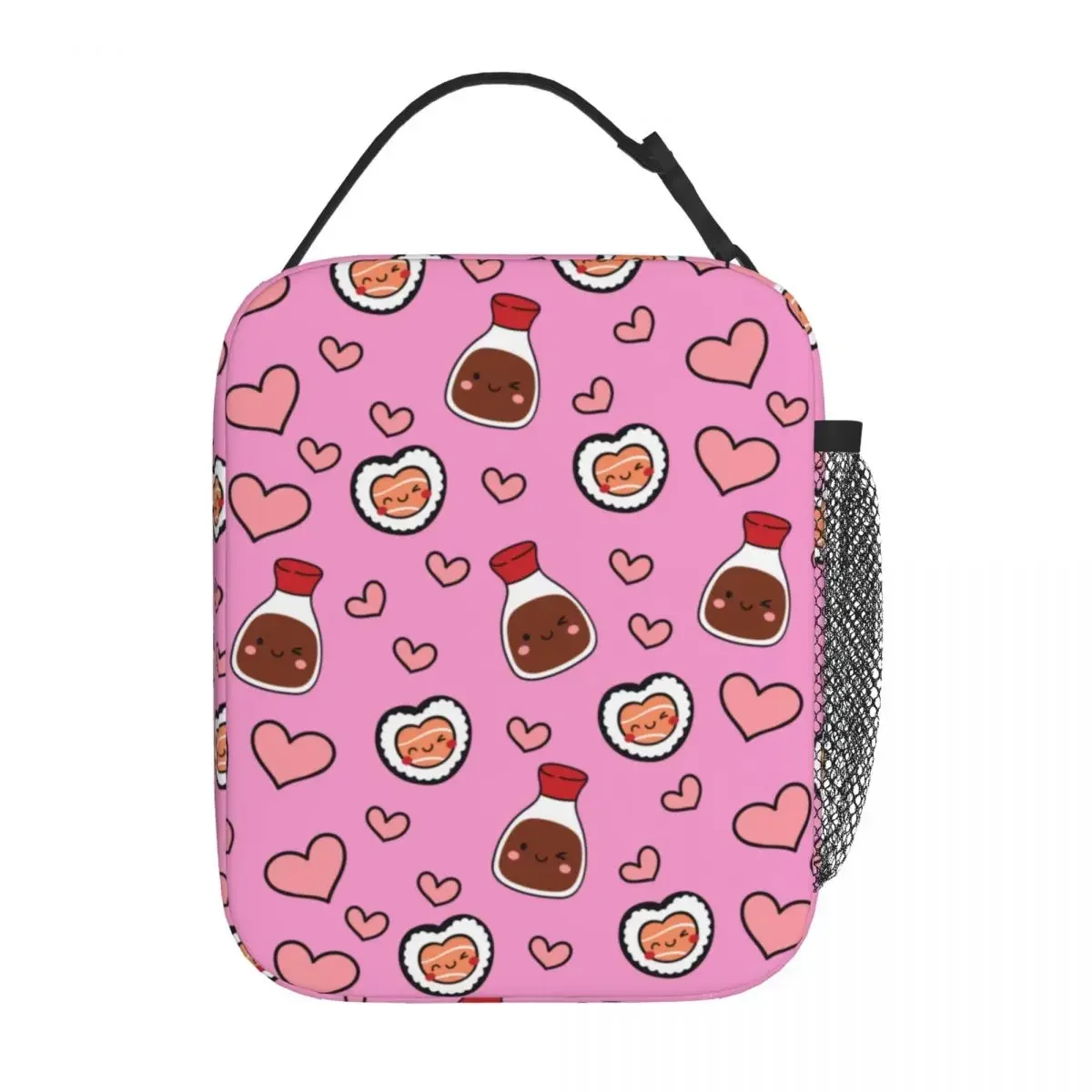 

Cute Kawaii Sushi And Soy Accessories Insulated Lunch Bag For Travel Storage Food Boxes Portable Thermal Cooler Lunch Boxes