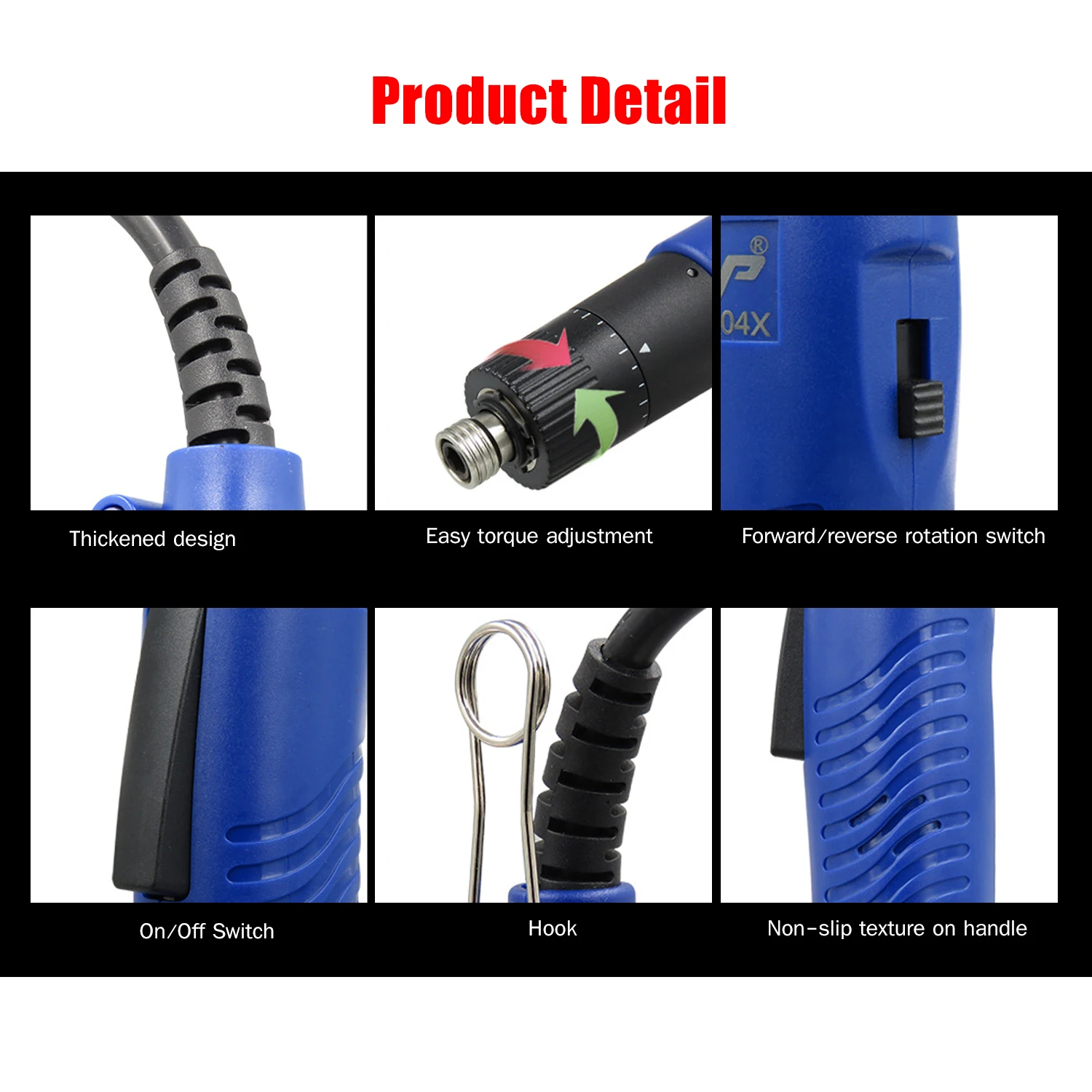 AC 220V Electric Screwdriver Handheld Corded Electric Screw Driver Adjustable Torque 1/4-in Screw Bit Diameter Repair power Tool