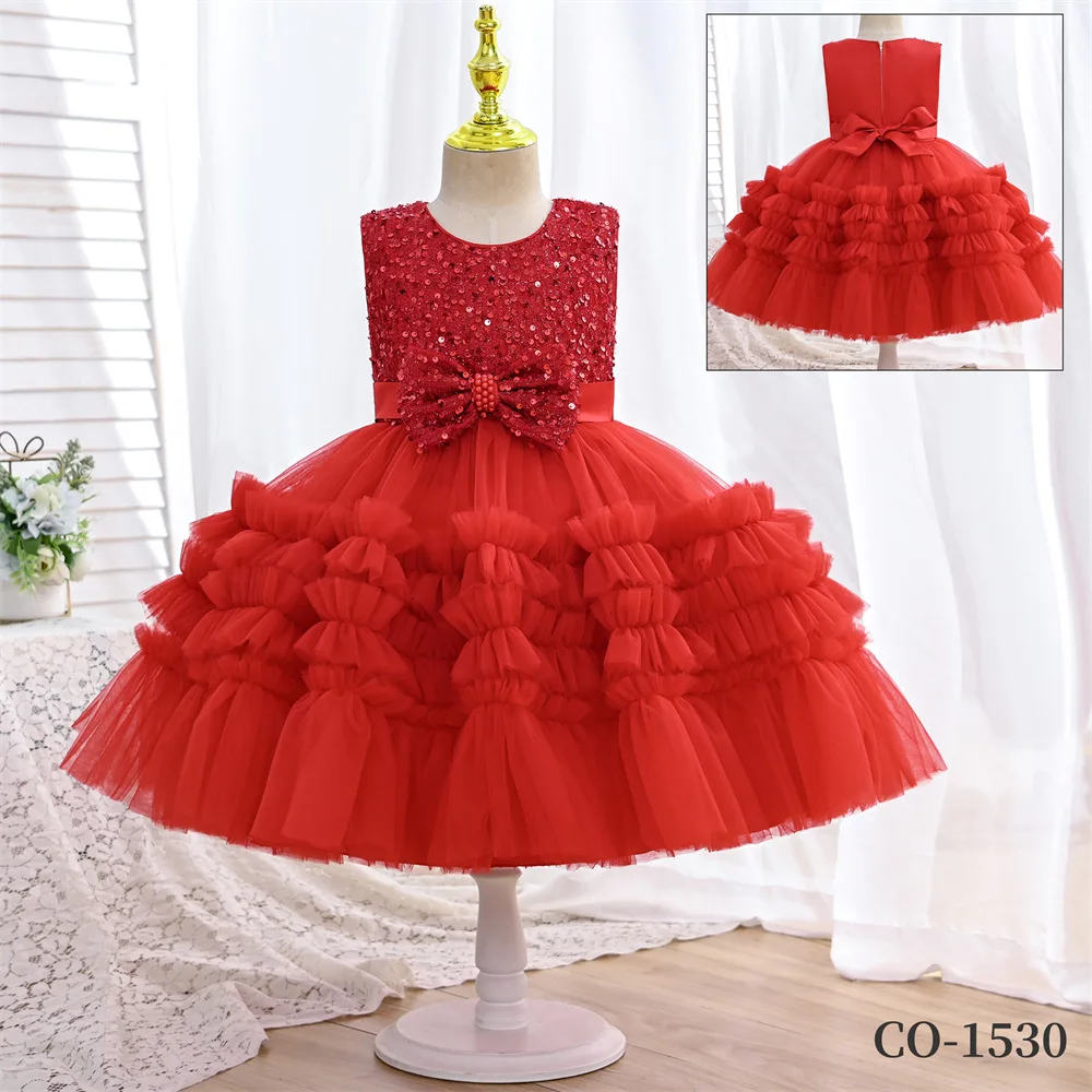 

Children's Princess Dress Summer Girl Catwalk Piano Performance Puffy Skirt Tank Top Girl Darling Dress