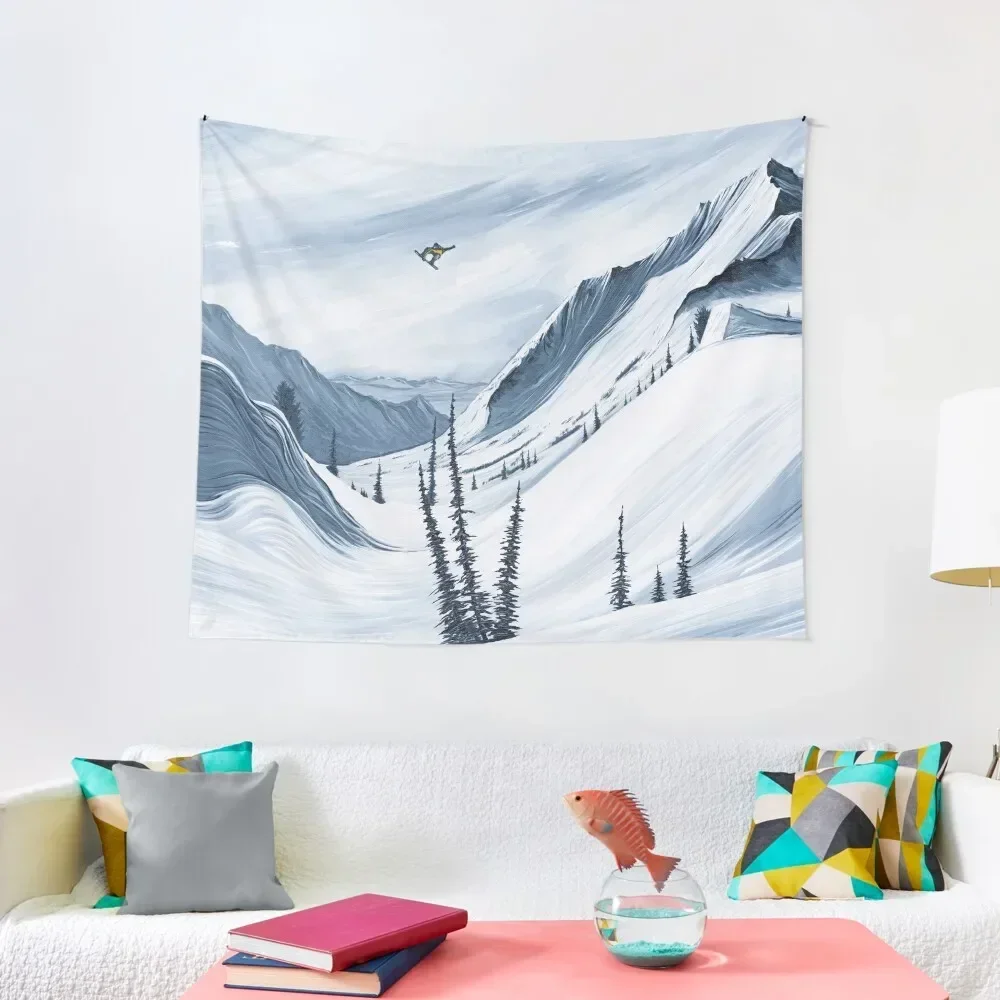 

Snowboarding Moments - Chads Gap Tapestry Home Decor Accessories Aesthetic Home Decor Tapestry