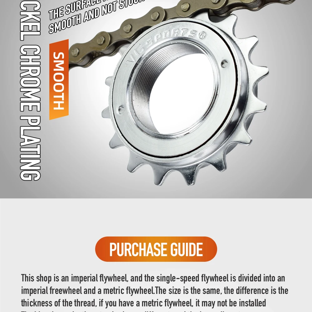 1pc VG Sport 16T/18T/20T/22T/24T 34MM Single Speed Fahrrad Freilauf Kettenrad Teil für BMX 1 Geschwindigkeit Cog Getriebe Fahrrad Zubehör – Detail 3