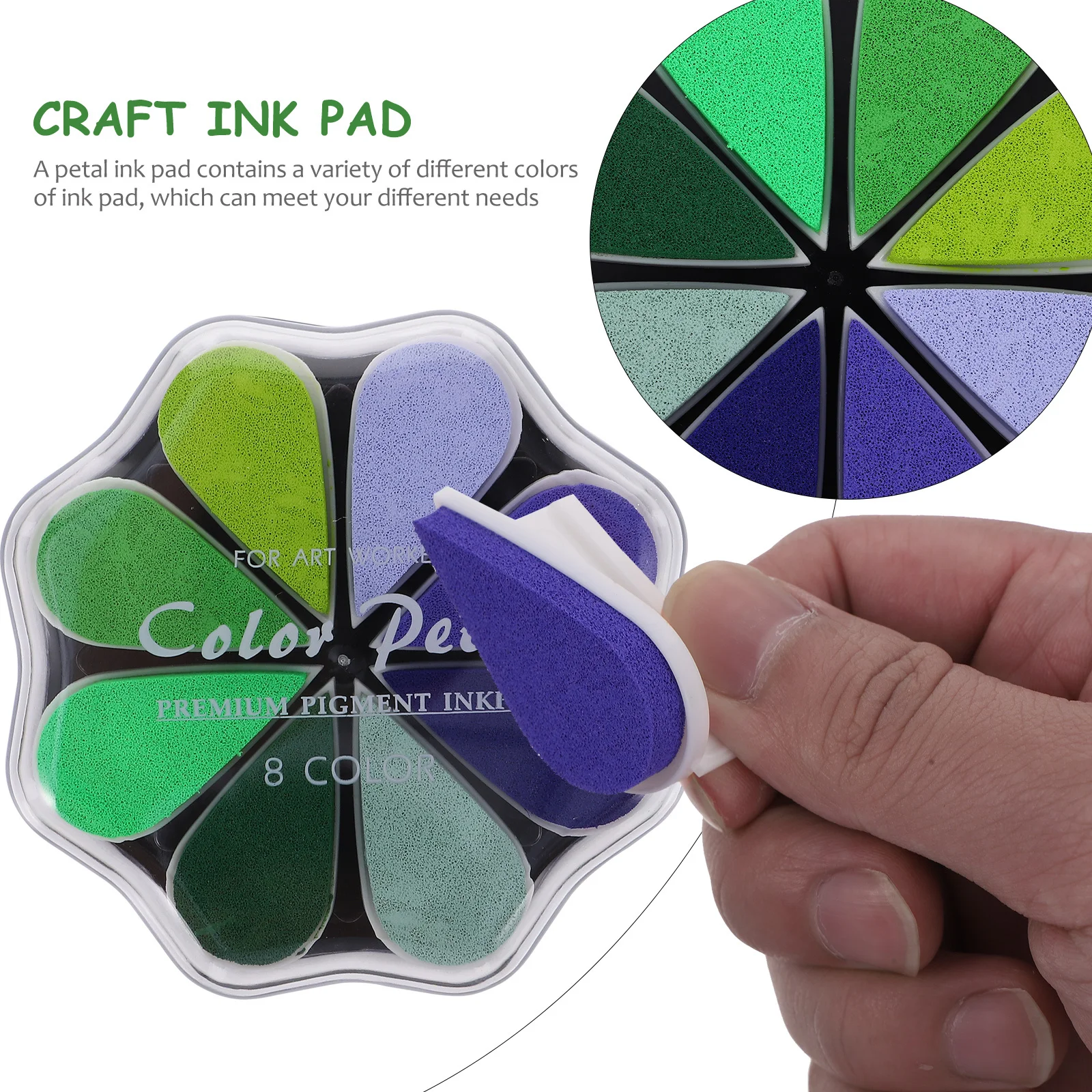 

Многоцветная чернильная подушечка с лепестками, прочные легкие штампы, полезные для партнера, принадлежности для рукоделия, настенная живопись, украшение для детской комнаты