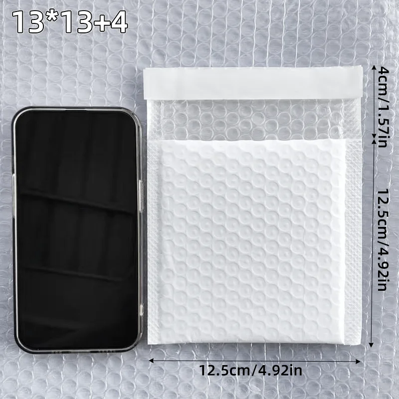 20 buste postali a bolle autosigillanti bianche quadrate da 13x13 cm buste imbottite perfette per CD software piccole console di gioco hardware
