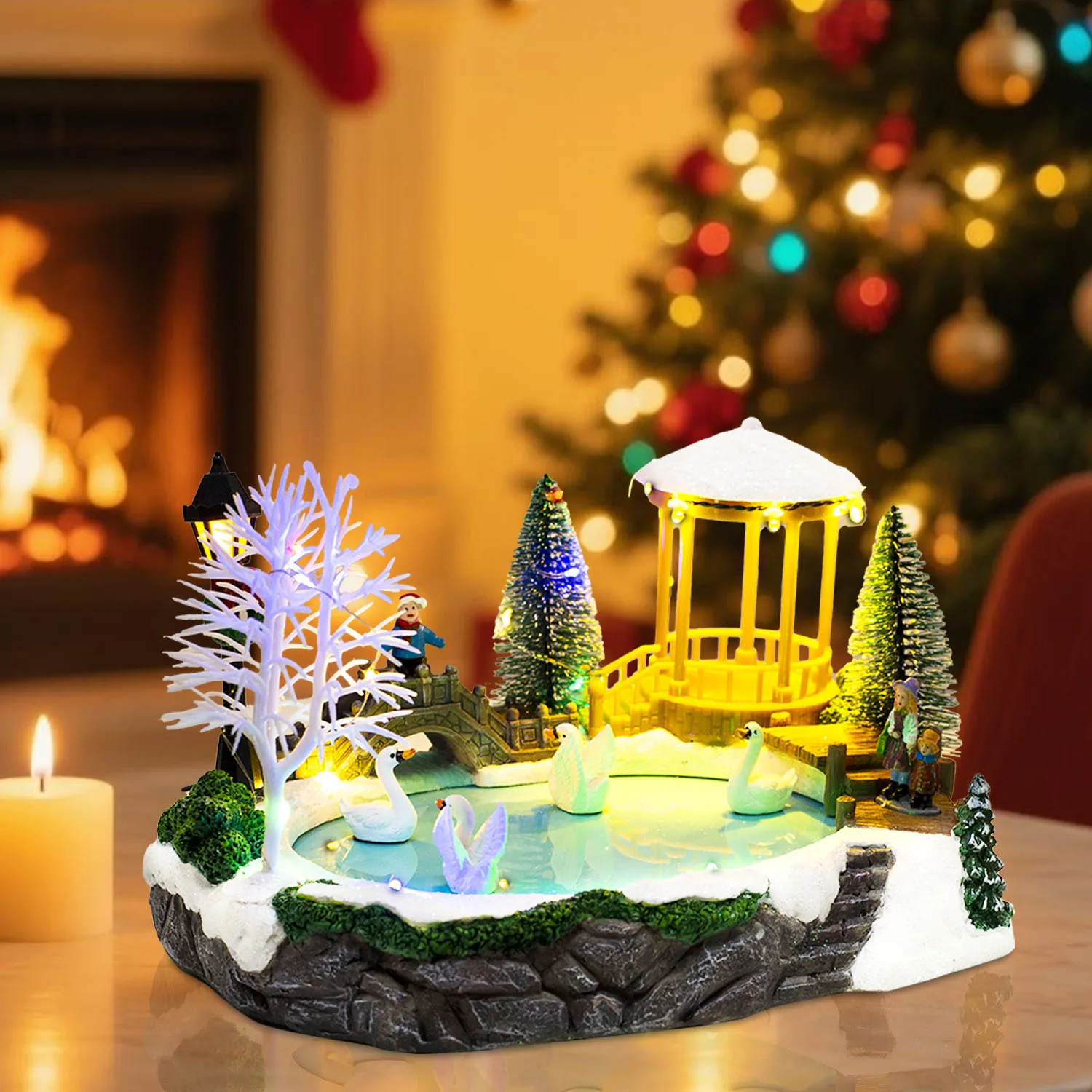 christmas-village-set-with-led-lights-music-animated-ice-skating-rink-swan-lake-winter-wonderland-tabletop-decoration