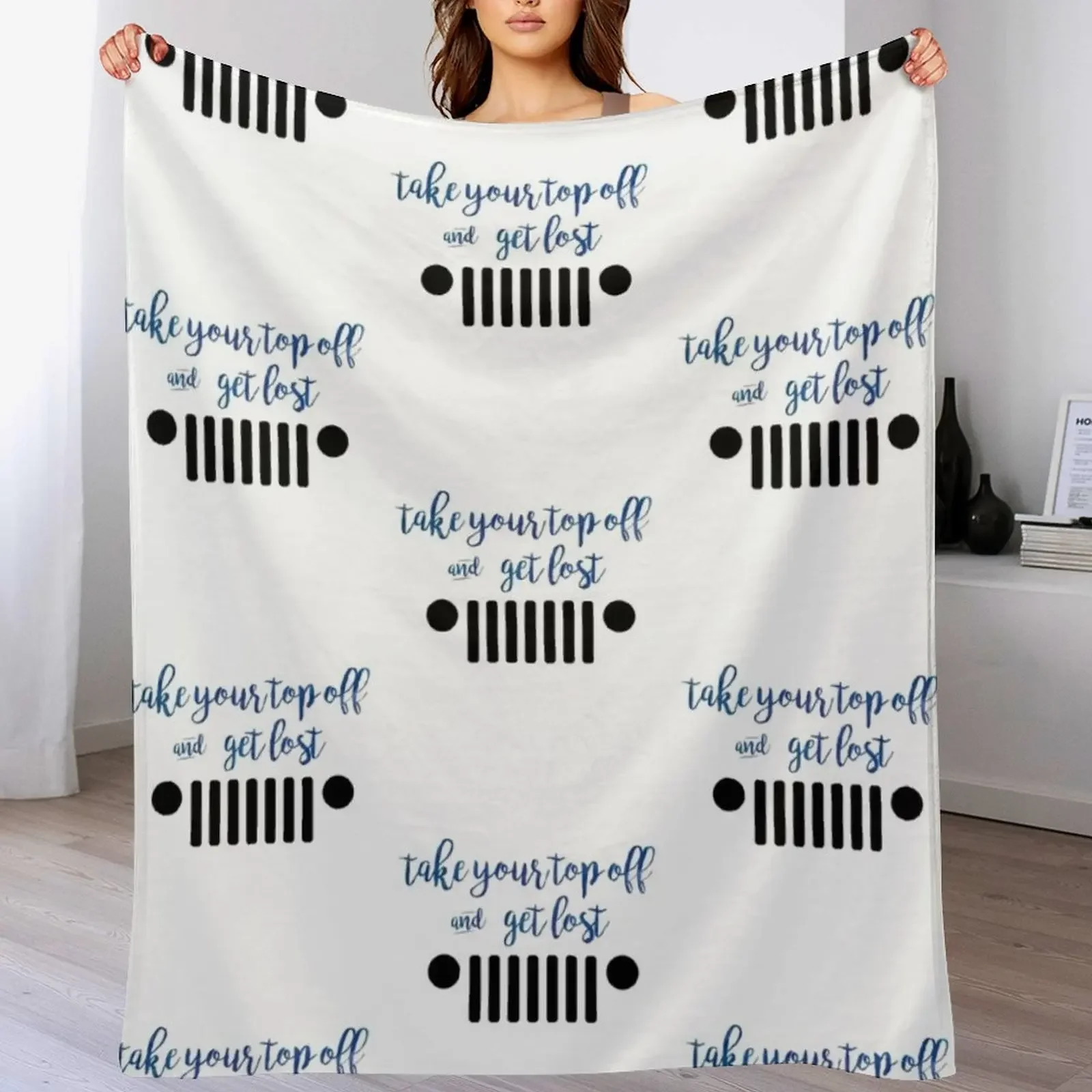 Take Your Top Off and Get Lost Blue Throw Blanket No Pilling Soft Warm Blanket for Bed