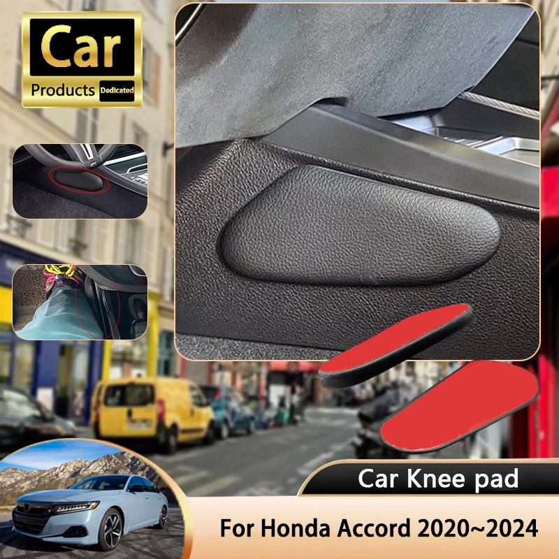 

For Honda Accord 2020~2024 CV1 CV2 CV3 MK10 10st Car Leg Knee Pad PU Lether Center Control Rest Cushions Thigh Support Cushion