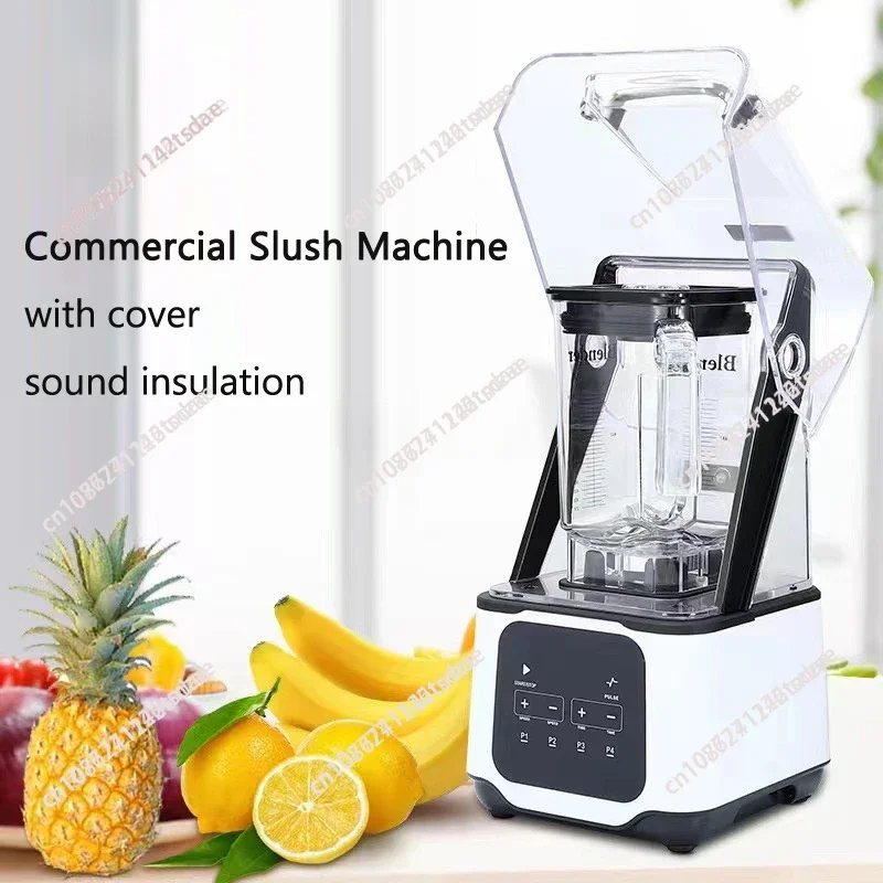 110V 220V Ice Crusher Juice Maker Fruit Mixer Blender Electric Sound Proof Cover Blender Quiet Ice Blender Smoothie Maker