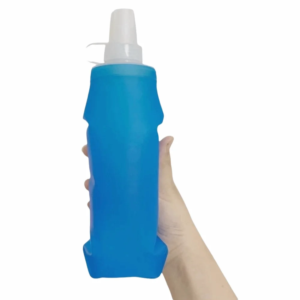 Leak-Proof Cycling Water Bottle High Flow Durable Soft Flask BPA Free TPU Material Folding Water Bottle Camping