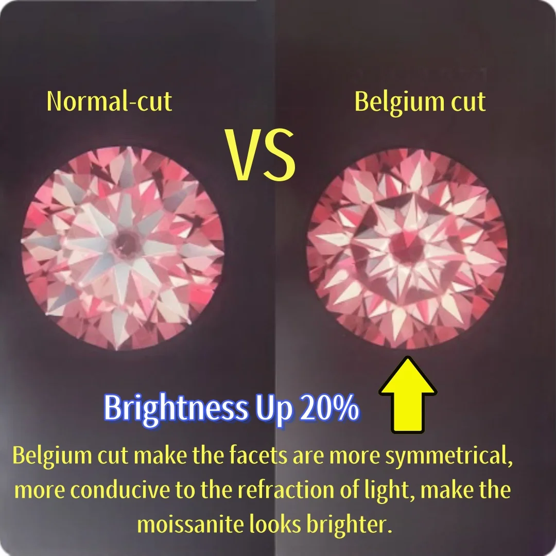 [Premiu White ] Top Belgium Cut Moissanite Stone D Color 0.1ct-30ct Gemstones Lab Grown Diamonds Moissanite Loose Stone with GRA