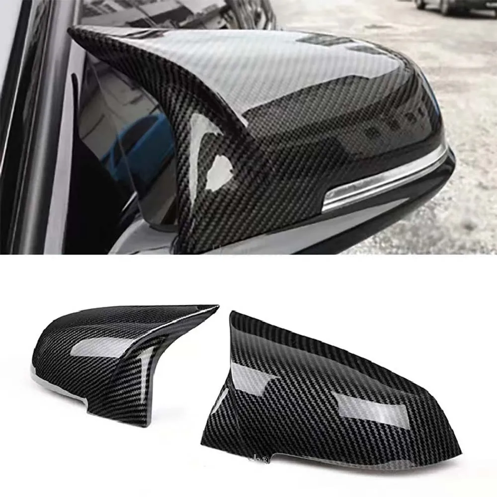 

Car Upgrade Door Mirror Cover For BMW 3 Series F30 F31 2013-2018 Charred Black Carbon Fiber Forging Carbon Rearview Accessories