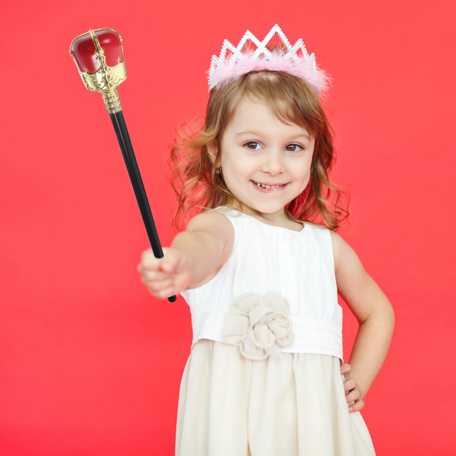 Halloween Scepter King And Queen Scepters for Kids Cosplay Royal Costumes Accessories Theater Easter Theme Party Prop