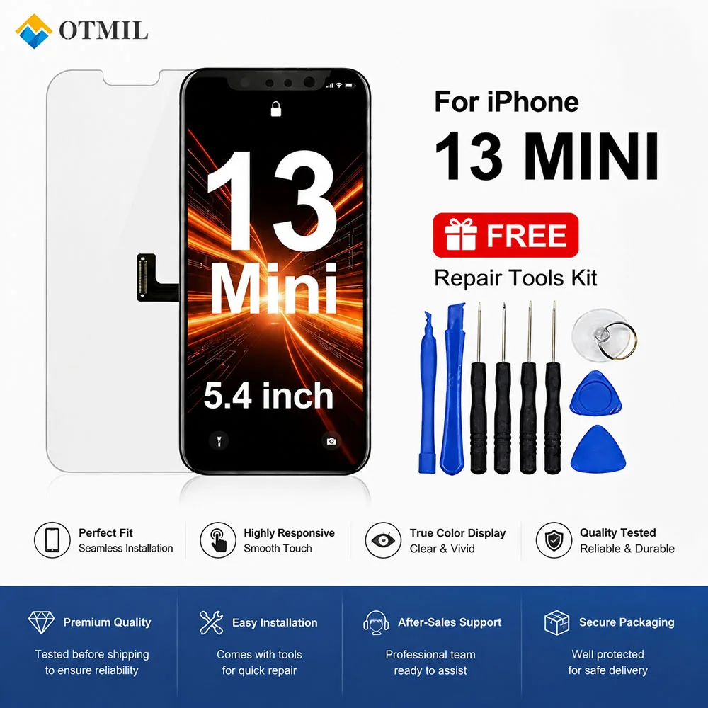 OLED Screen for iPhone 13 Mini LCD Display for iPhone 13Mini A2481 A2626 A2629 A2630 A2628 Replacement Touchscreen Digitazer