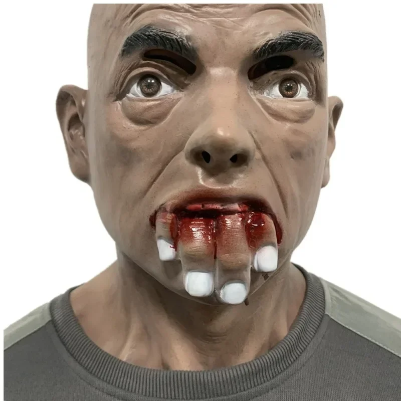 Halloween Devil Mask Haunted House Escape Scary Devil Mask Rotten Mouth Devil Man