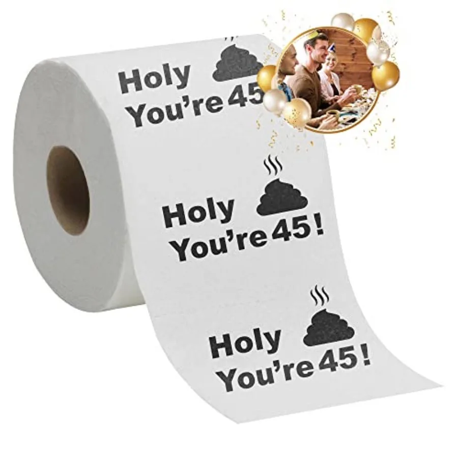 Birthday Decorations Toilet Paper for Men and Women - Funny Design Novelty Great Hilarious Gag Gift Eco-Friendly, Ultra Soft an
