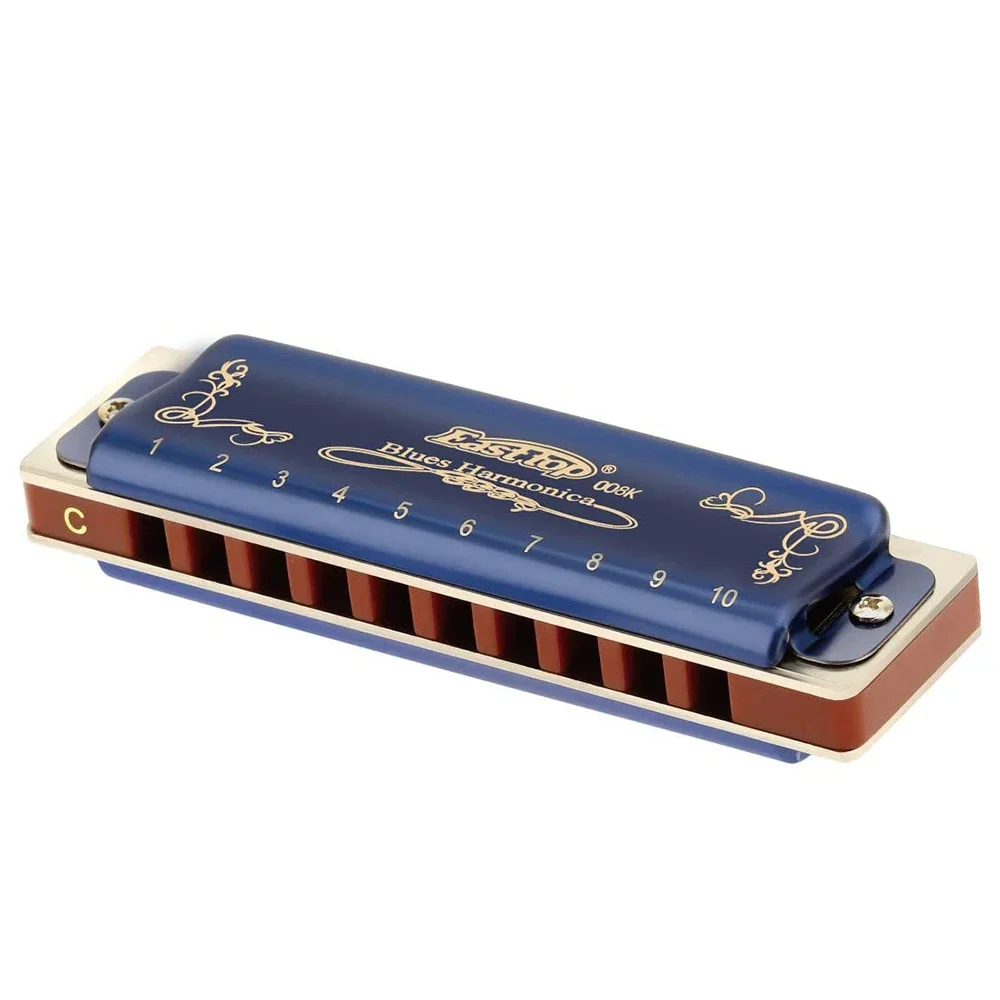 EASTTOP Harmonica T008K-12  10 Holes 12 Keys Of C D E F G Paddy Blues Harp Diatonic Best Selling Good Price