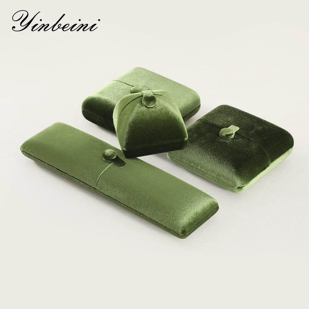 YinBeiNi Necklace Bracelet Earrings Storage Box Velvet Jewelry Display Box Wedding Ring Box Proposal Engagement Gift Box H027