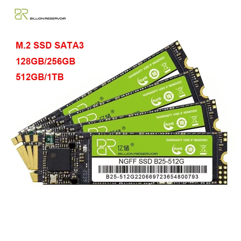 BR SSD M.2 SATA3 512GB 1TB SSD M.2 2280 NGFF SATA محركات الأقراص الصلبة الداخلية القرص الصلب لأجهزة الكمبيوتر المحمول المكتبية