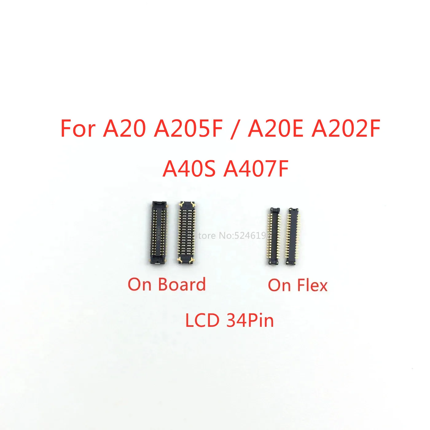 5-10pcs Tela LCD Conector FPC 34Pin Para Samsung Galaxy A20 A205F A20E A202F A40S A407F J7 2017 J727F Plug On Board