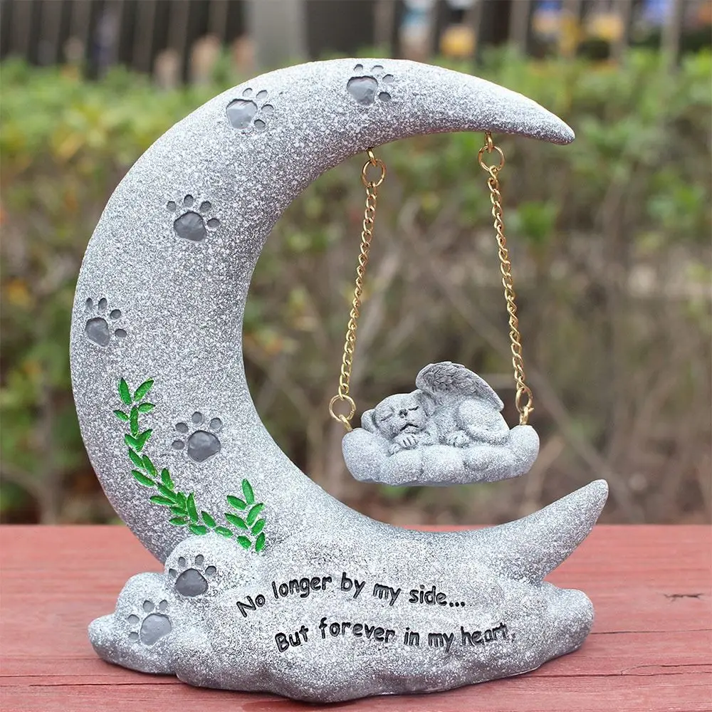 for Outdoor Tombstones Sleeping Pet Dog Memorial Statue for Dog Dog Passing Away Bereavement Gifts Pet Memorial Stone