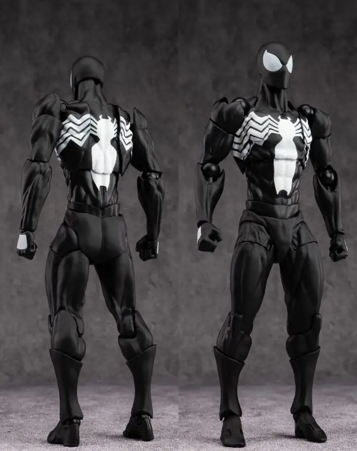 Mess Toys Spiderman Abito nero Vicino Symbiote Figura Spiderman Action Figures Ct Toys Nero Rosso Spider-Man Figurine Giocattoli per bambini