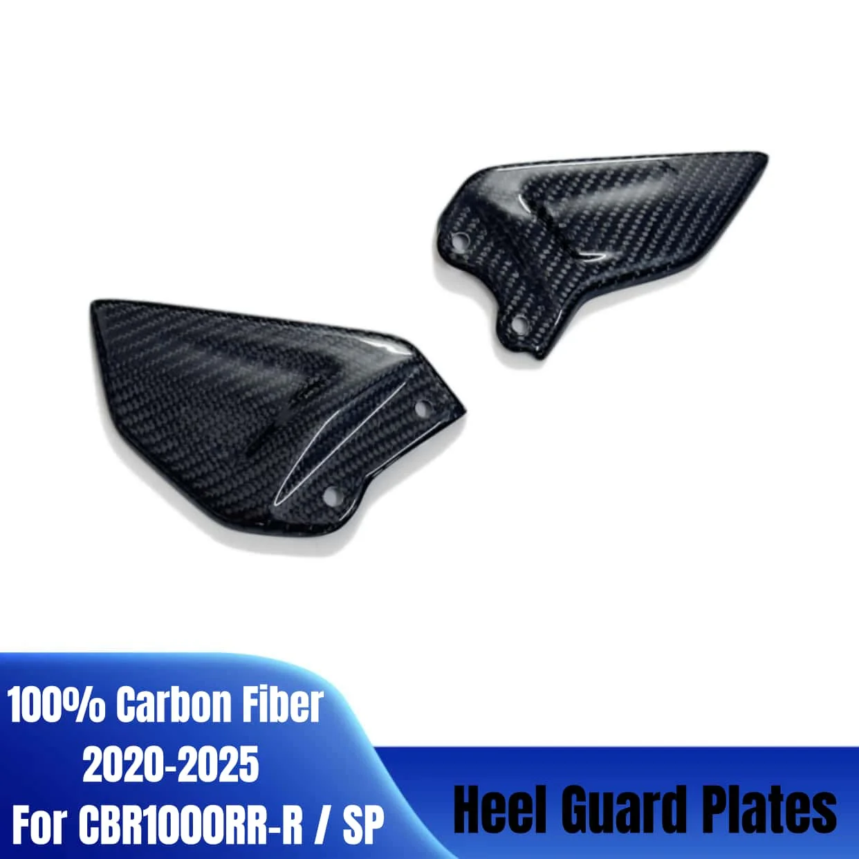 

For Honda CBR1000RR-R / SP 2020-2025 100% Carbon Fiber Motorcycle Foot Pad Protector Driver's Heel Plates Guards Footrests