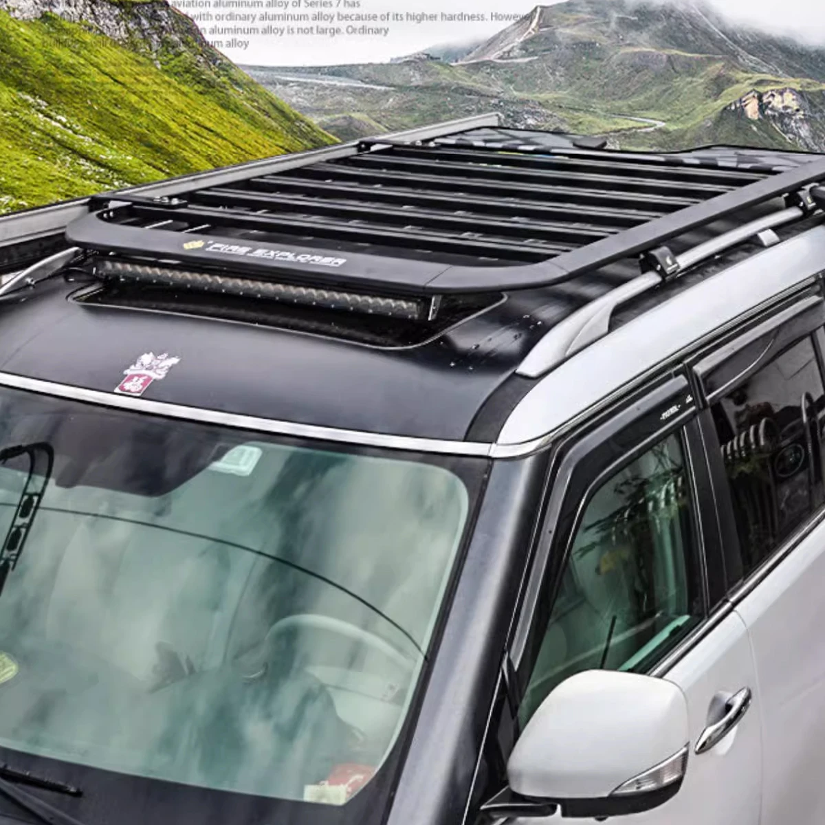 Prado  luggage rack modification super bully Touareg Y62 Kuluze roof platform folding ladder side tent