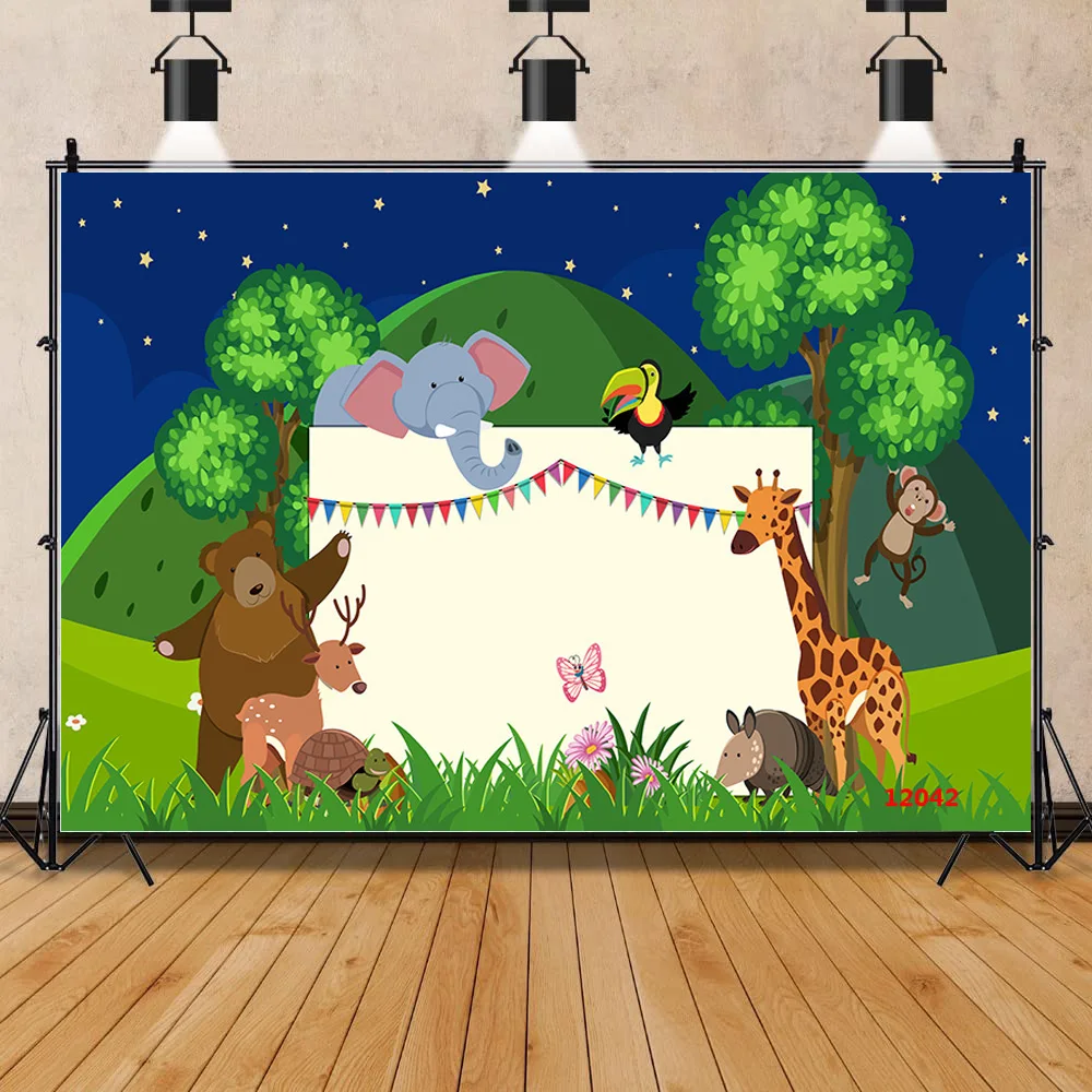 

SHENGYONGBAO Tropical Jungle Wildlife Park Shoot Photo Children's Birthday and Newborn Photography Background Prop FZ-10