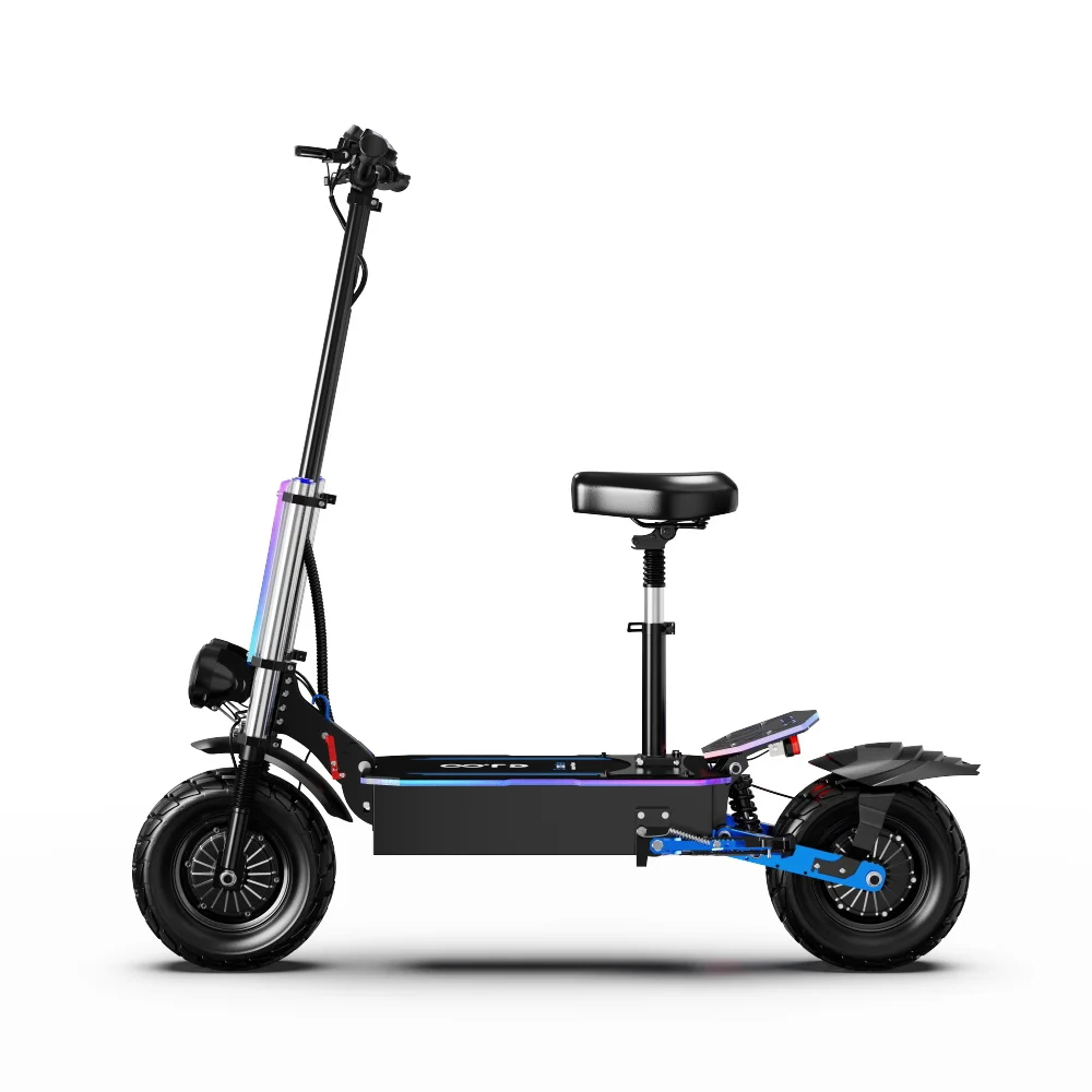 Patinete eléctrico de almacén europeo, 60V, 6000W, doble accionamiento, batería de 40Ah, neumáticos de 13 pulgadas, potentes scooters para adultos