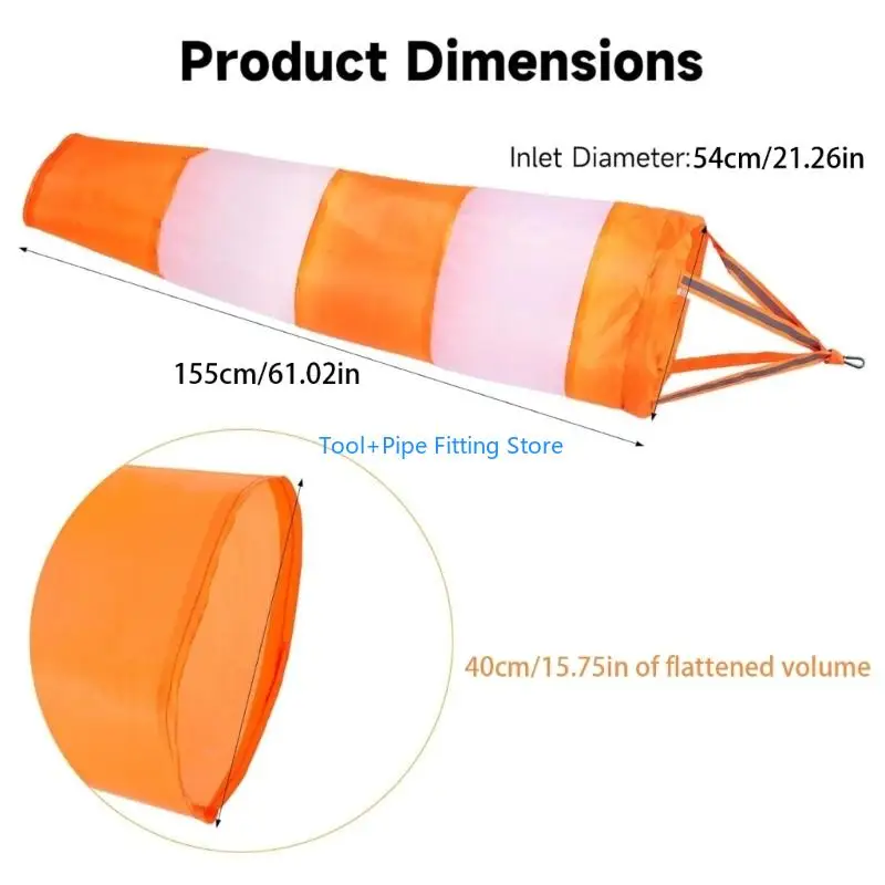 F92B Wind Socks for Outside Heavy Duty,Wind Direction Indicators for Outdoors Airport Farm & Park,Good Reflective Effects view 6