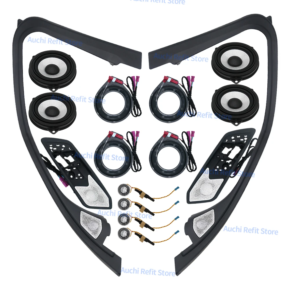 11 Colors LED Speaker Cover For BMW G20 New 3 Series Car Midrange Tweeter HiFi Music Stereo Horn Ambient Light Decorate Refit