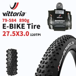 Vittoria BOMBOLONI FAT TIRE 27.5*3.0 TNT Foldable Tubeless Ready 79-584 890g Tire TR 120TPI For E-bike MTB Bicycle Vittoria Tire