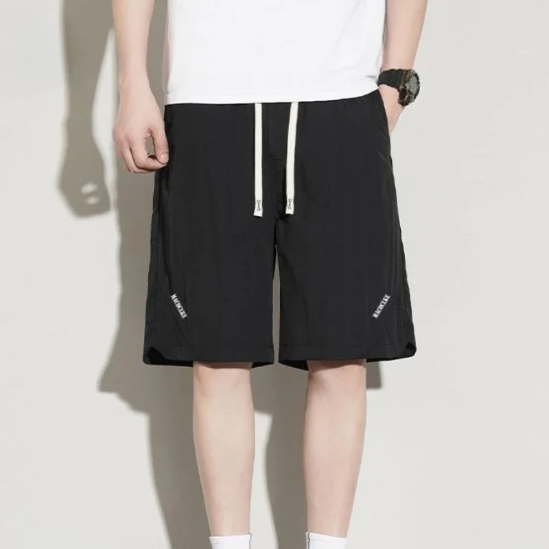 

Широкие шорты с карманами для мужчин, свободные мужские шорты на шнурке, мешковатые новинки, горячие предложения, стильные повседневные тонкие Xl, роскошные Y2k