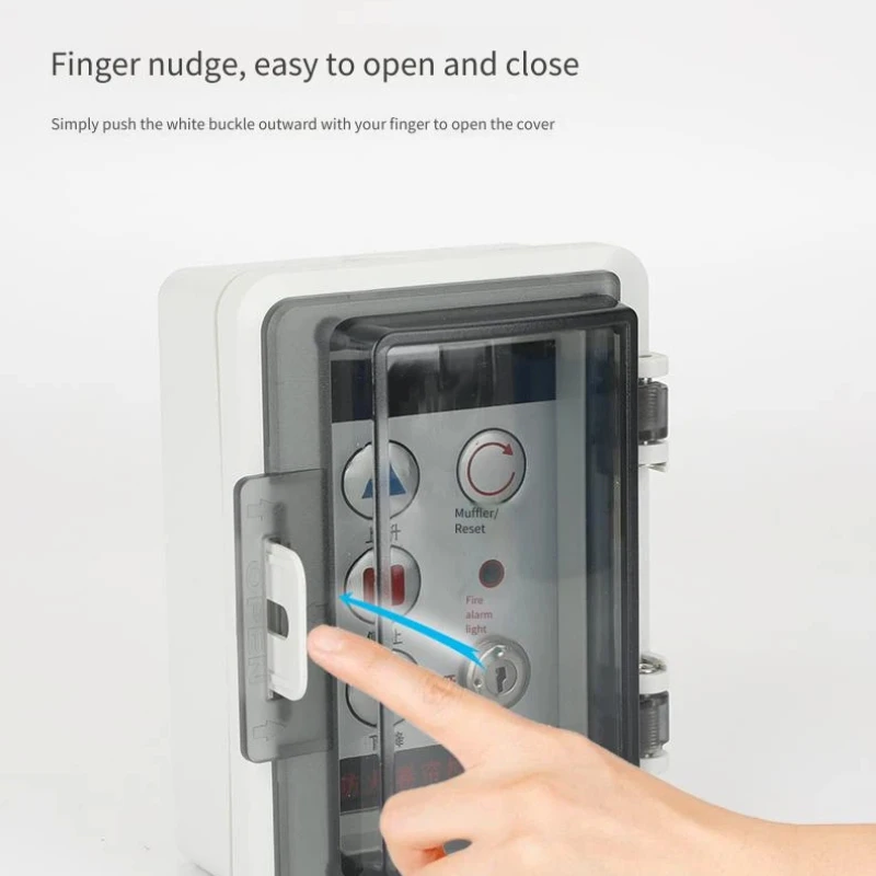 صندوق خارجي بمفتاح مقاوم للحريق - حافظة إلكترونية مقاومة للرطوبة ومضادة لللمس لسلامة المرآب والمراكز #5